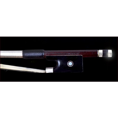 Charles Alfred Bazin silver mounted violin bow